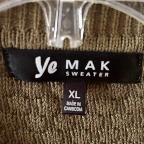 LIKE NEW! Yemak Olive Green Button-Up Cardgan - Picture 4 of 7